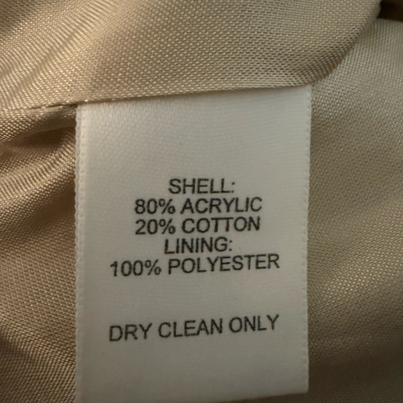 Talbots Italian Fabric Neutral Tweed Blazer 14 Academia Old Money Quiet Luxury - Picture 4 of 6